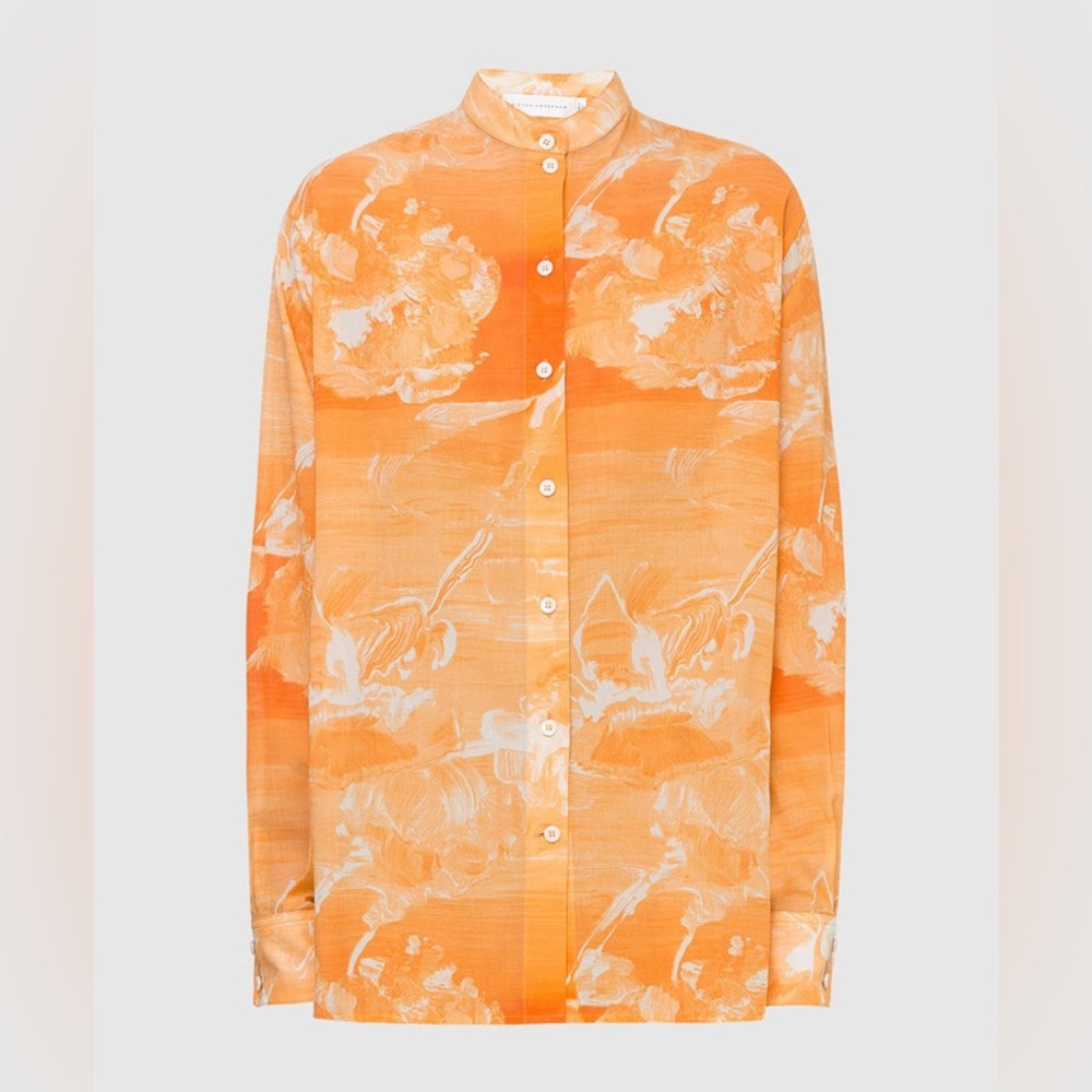 VICTORIA BECKHAM ORANGE SHIRT BLOUSE